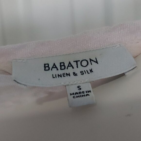 Aritzia Babaton Line & Silk Pale Pink Sleeveless Top - Picture 4 of 10